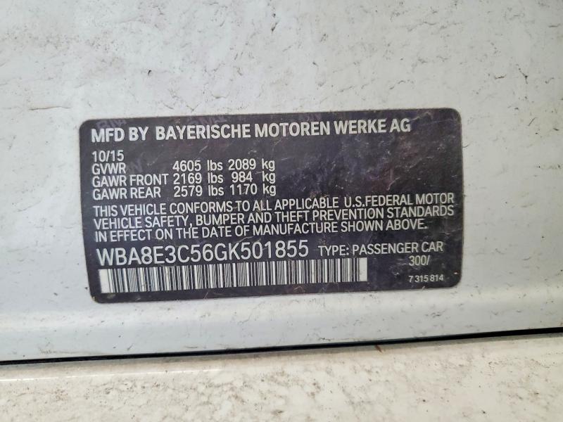 Продаж на аукціоні авто 2016 Bmw 328, vin: WBA8E3C56GK501855, номер лоту: 50063346