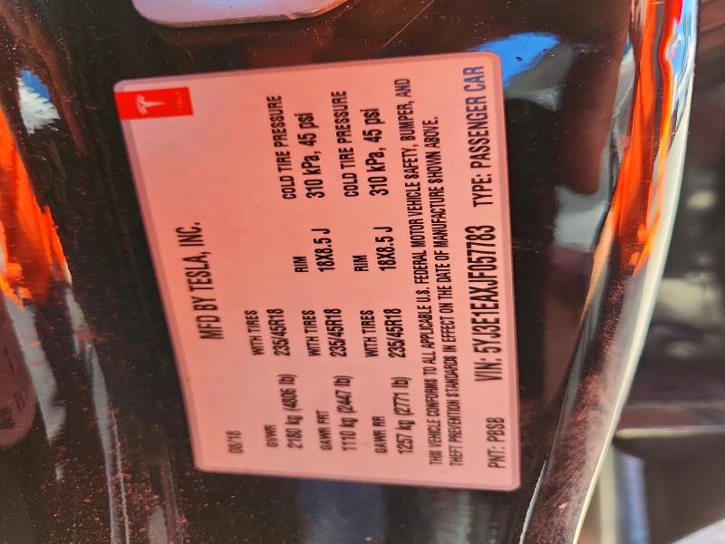 48835856 :رقم المزاد ، 5YJ3E1EAXJF057783 vin ، 2018 Tesla Model 3 مزاد بيع