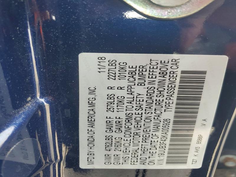 Aukcja sprzedaży 2019 Acura Tlx, vin: 19UUB3F43KA005926, numer aukcji: 49715956