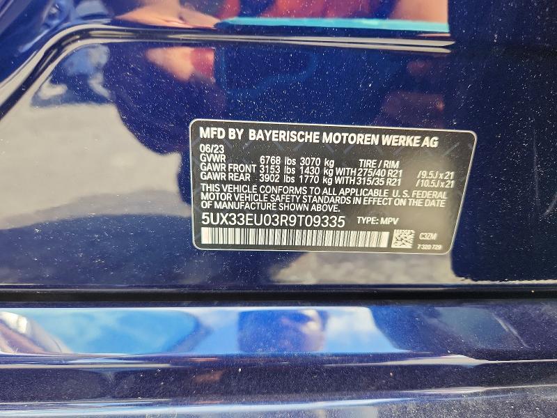 Aukcja sprzedaży 2024 Bmw X5, vin: 5UX33EU03R9T09335, numer aukcji: 51304116