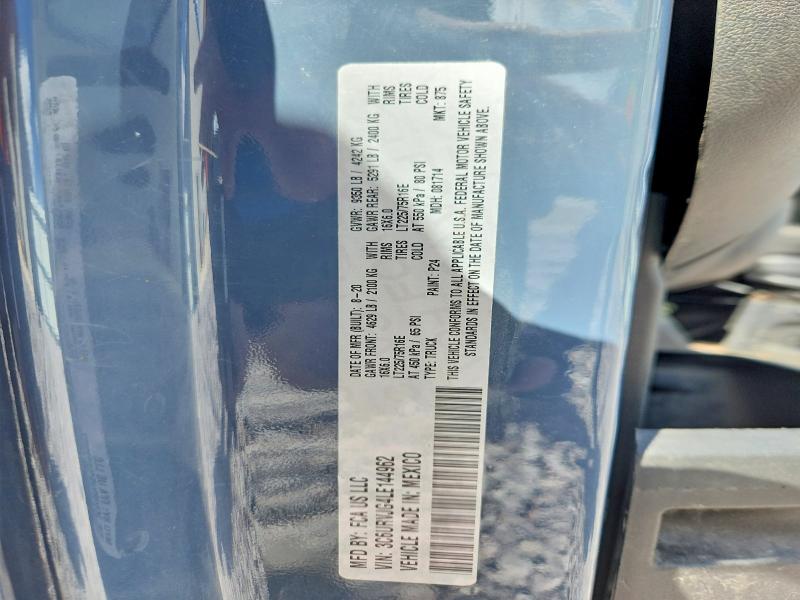 2020 Ram Promaster 3500 მანქანა იყიდება აუქციონზე, vin: 3C6URVJG4LE144962, აუქციონის ნომერი: 49304166
