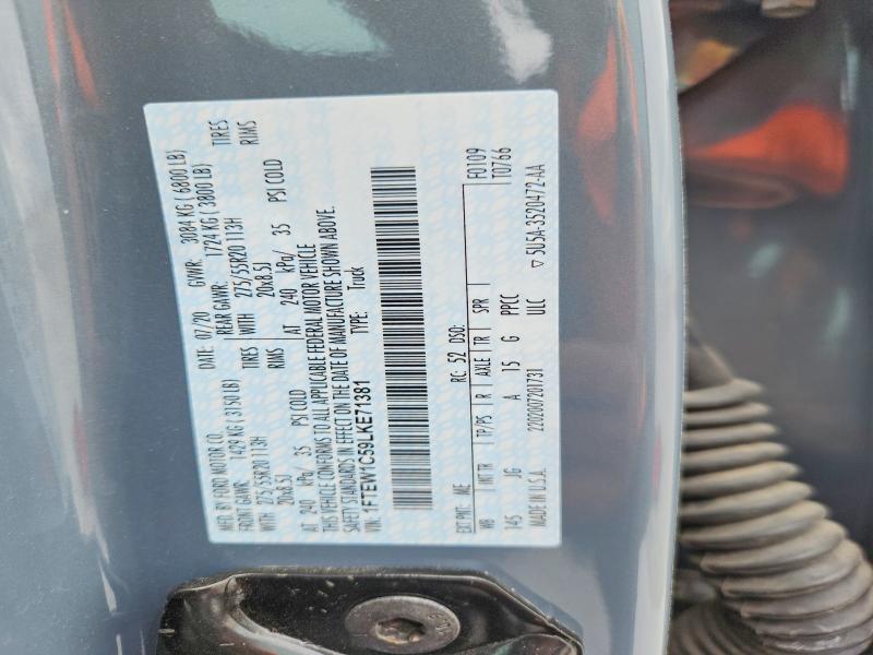 Aukcja sprzedaży 2020 Ford F150, vin: 1FTEW1C59LKE71381, numer aukcji: 50656986