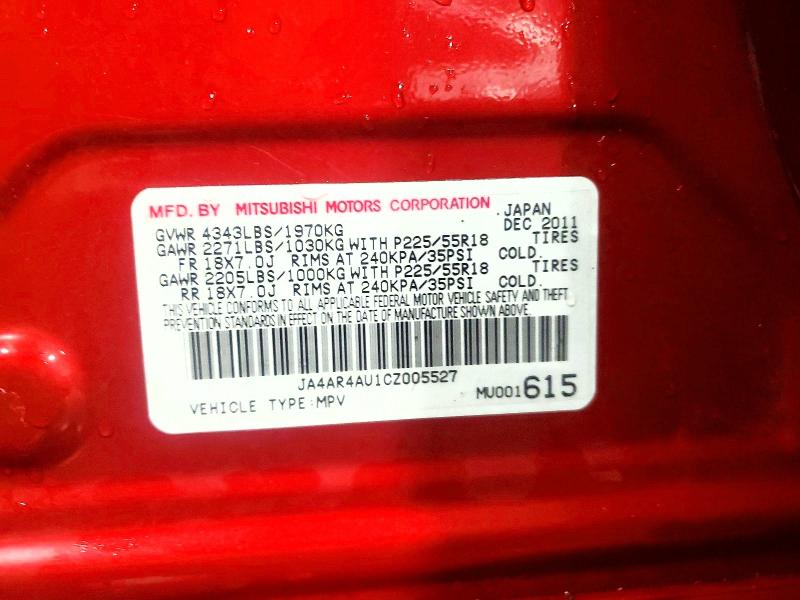 Aukcja sprzedaży 2012 Mitsubishi Outlander Sport, vin: JA4AR4AU1CZ005527, numer aukcji: 48712026