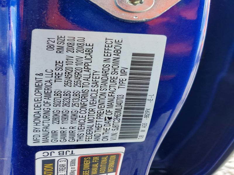 Продаж на аукціоні авто 2021 Acura Rdx, vin: 5J8TC2H63ML040703, номер лоту: 50418116