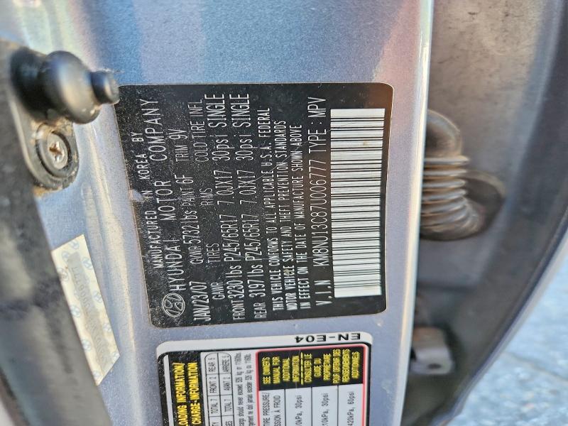 49790736 :رقم المزاد ، KM8NU13C87U006777 vin ، 2007 Hyundai Veracruz مزاد بيع