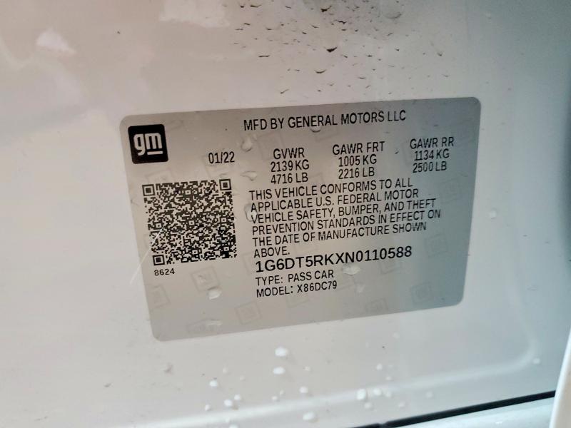Aukcja sprzedaży 2022 Cadillac Ct5, vin: 1G6DT5RKXN0110588, numer aukcji: 50151546