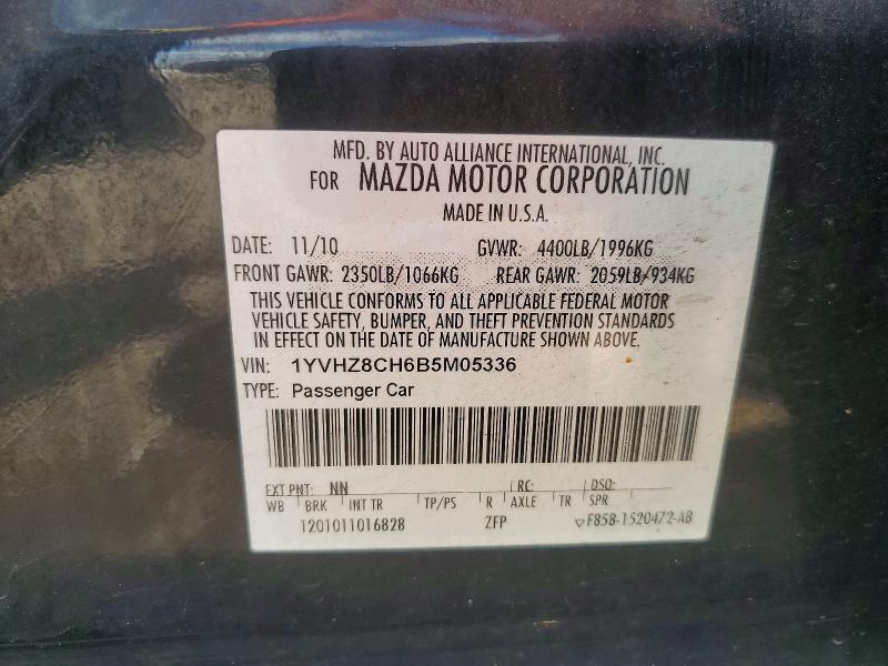 Aukcja sprzedaży 2011 Mazda 6, vin: 1YVHZ8CH6B5M05336, numer aukcji: 51455806