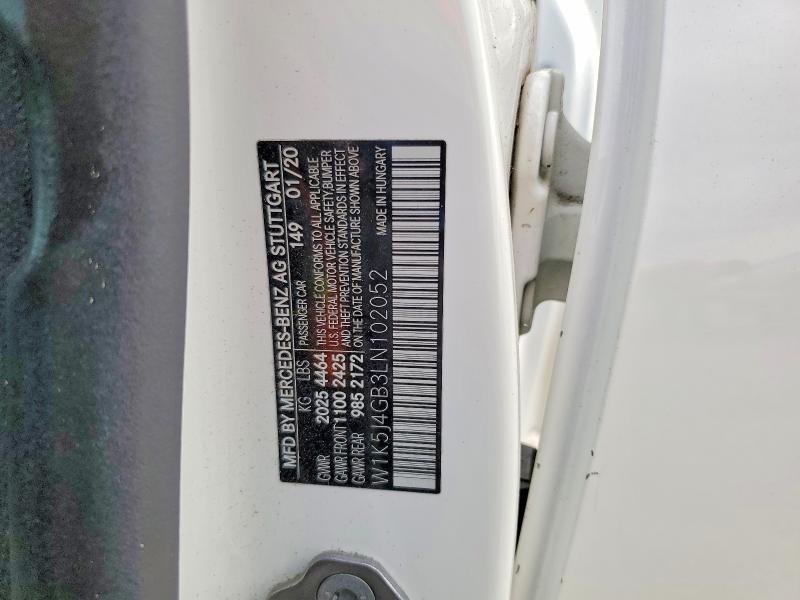 51406126 :رقم المزاد ، W1K5J4GB3LN102052 vin ، 2020 Mercedes-benz Cla مزاد بيع