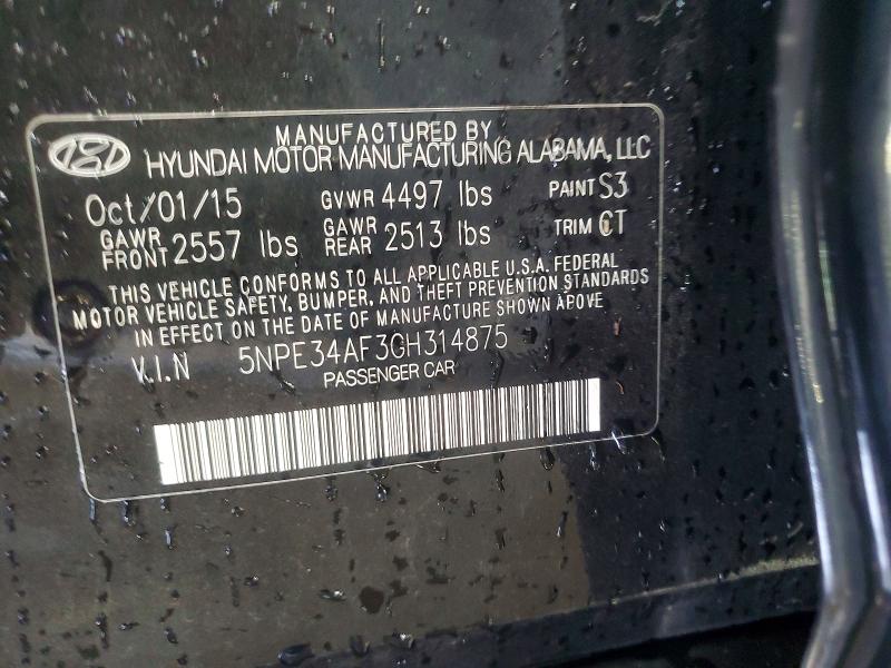 Продажа на аукционе авто 2016 Hyundai Sonata, vin: 5NPE34AF3GH314875, номер лота: 51420086