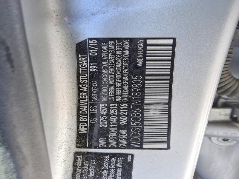 Aukcja sprzedaży 2015 Mercedes-benz Cla, vin: WDDSJ5CB6FN189805, numer aukcji: 50931996