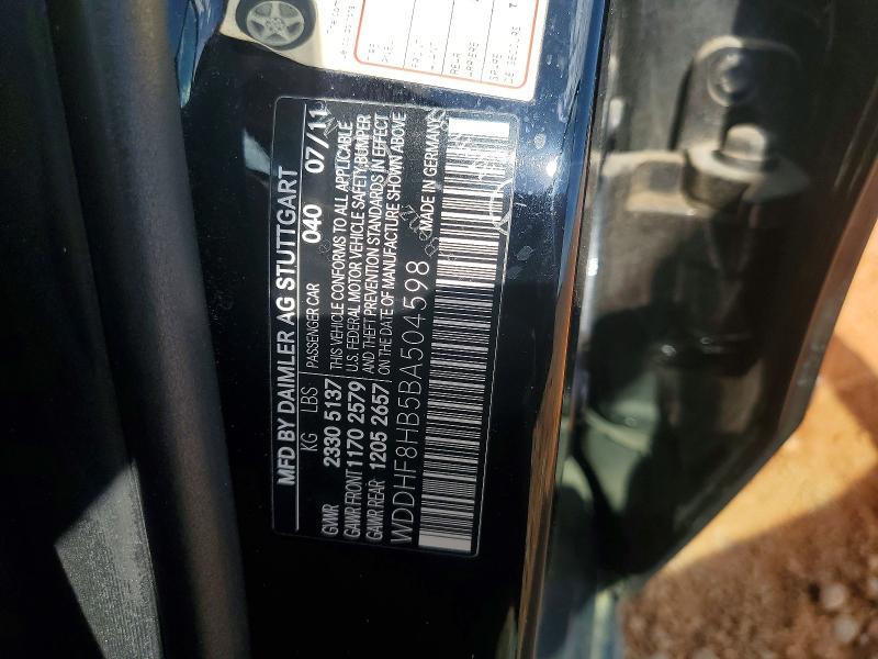 Продаж на аукціоні авто 2011 Mercedes-benz E, vin: WDDHF8HB5BA504598, номер лоту: 50291296