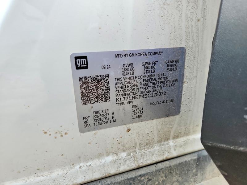 50488006 :رقم المزاد ، KL77LHEP4SC128072 vin ، 2025 Chevrolet Trax مزاد بيع