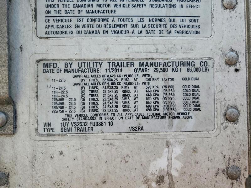 2015 Utility Trailer Trailer მანქანა იყიდება აუქციონზე, vin: 1UYVS2532FU388110, აუქციონის ნომერი: 51480396