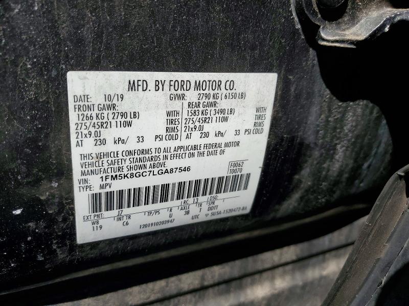 Aukcja sprzedaży 2020 Ford Explorer, vin: 1FM5K8GC7LGA87546, numer aukcji: 49418296