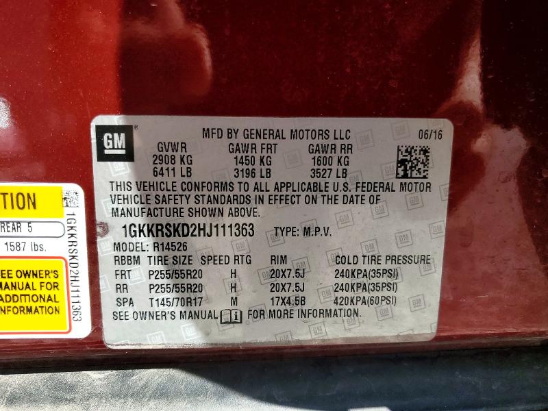 Продажа на аукционе авто 2017 Gmc Acadia Limited, vin: 1GKKRSKD2HJ111363, номер лота: 49002386