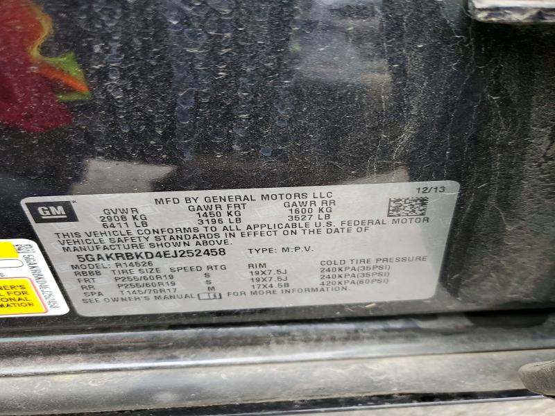 Aukcja sprzedaży 2014 Buick Enclave, vin: 5GAKRBKD4EJ252458, numer aukcji: 48386456
