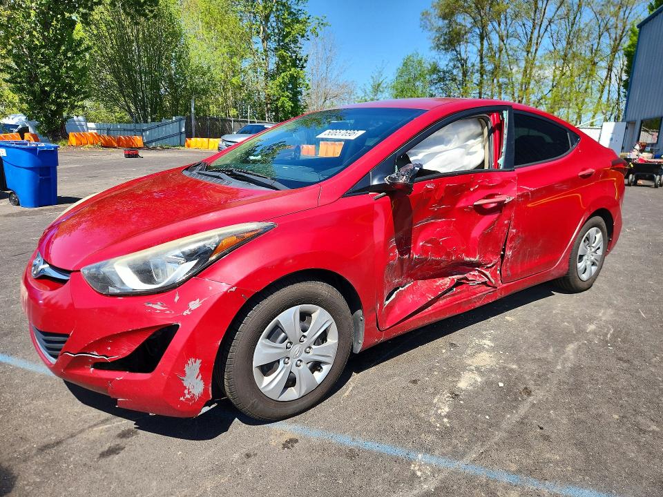 2016 Hyundai Elantra მანქანა იყიდება აუქციონზე, vin: KMHDH4AE1GU491351, აუქციონის ნომერი: 50657696