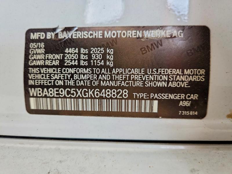 Aukcja sprzedaży 2016 Bmw 328, vin: WBA8E9C5XGK648828, numer aukcji: 48438196
