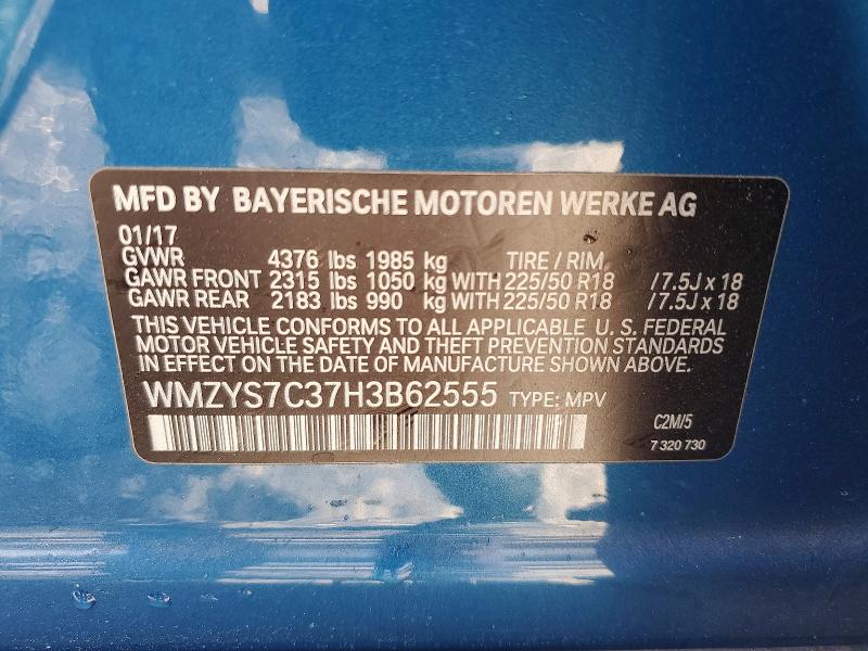 Продажа на аукционе авто 2017 Mini Cooper, vin: WMZYS7C37H3B62555, номер лота: 49267276