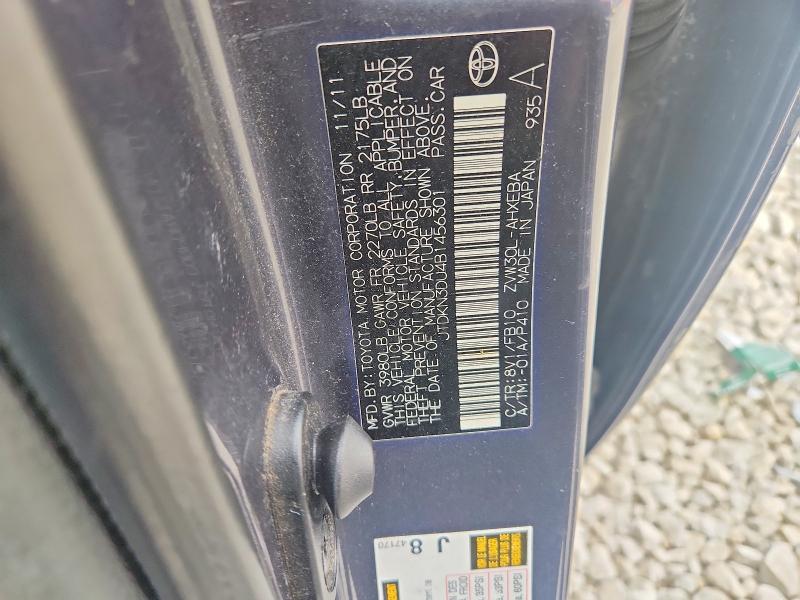 Aukcja sprzedaży 2011 Toyota Prius, vin: JTDKN3DU4B1456301, numer aukcji: 51715896