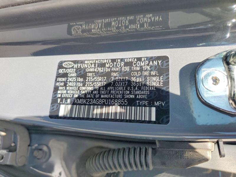 46780396 :رقم المزاد ، KM8K23AG8PU168855 vin ، 2023 Hyundai Kona مزاد بيع