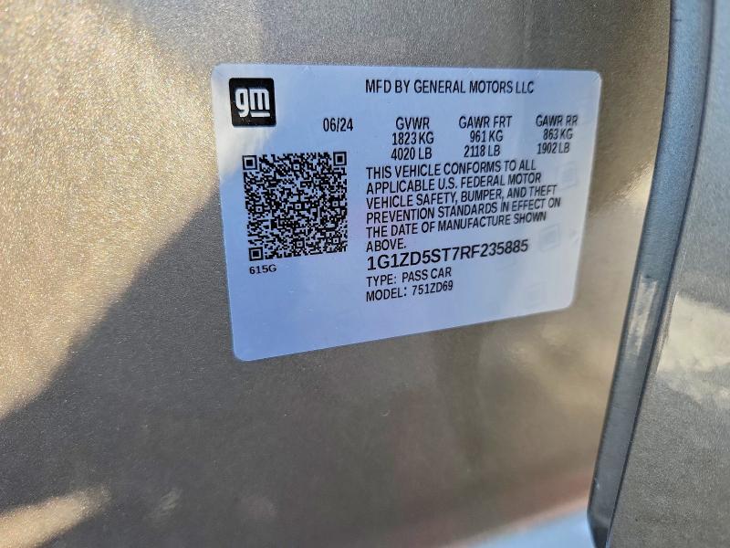 50669816 :رقم المزاد ، 1G1ZD5ST7RF235885 vin ، 2024 Chevrolet Malibu مزاد بيع