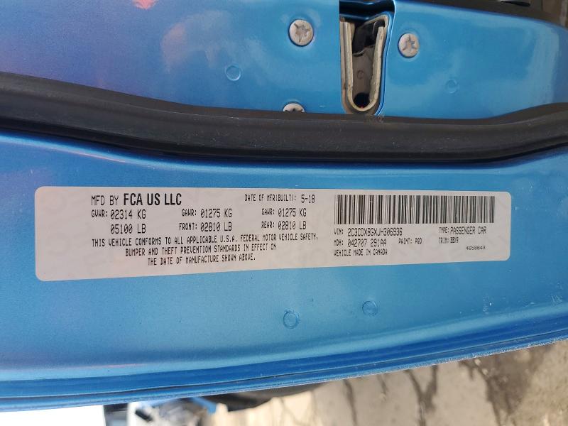 Продаж на аукціоні авто 2018 Dodge Charger, vin: 2C3CDXBGXJH306936, номер лоту: 49536396