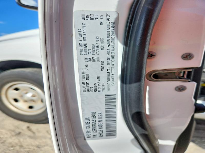 2020 Ram 1500 Classic მანქანა იყიდება აუქციონზე, vin: 1C6RR6FG2LS158408, აუქციონის ნომერი: 50120736