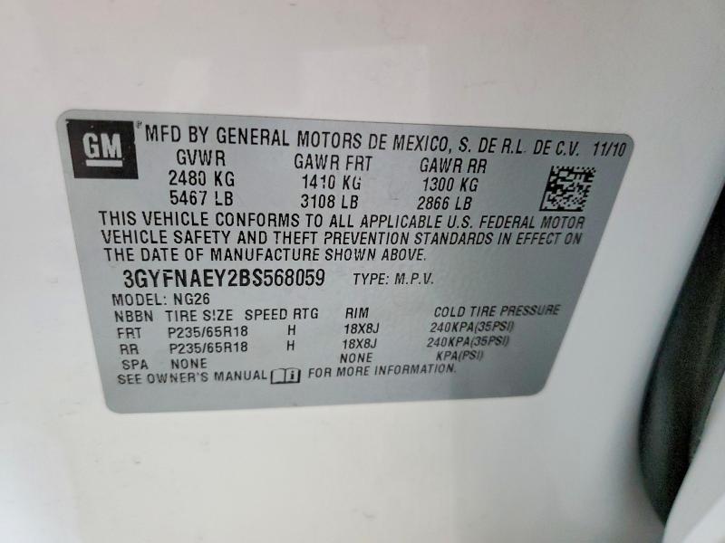 Продаж на аукціоні авто 2011 Cadillac Srx, vin: 3GYFNAEY2BS568059, номер лоту: 49675476