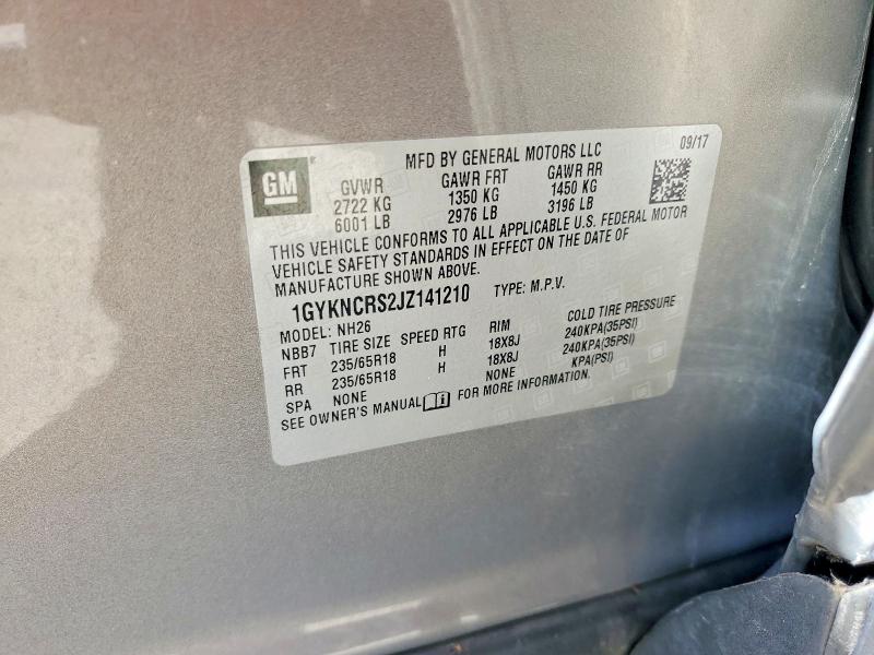 Продаж на аукціоні авто 2018 Cadillac Xt5, vin: 1GYKNCRS2JZ141210, номер лоту: 50438476