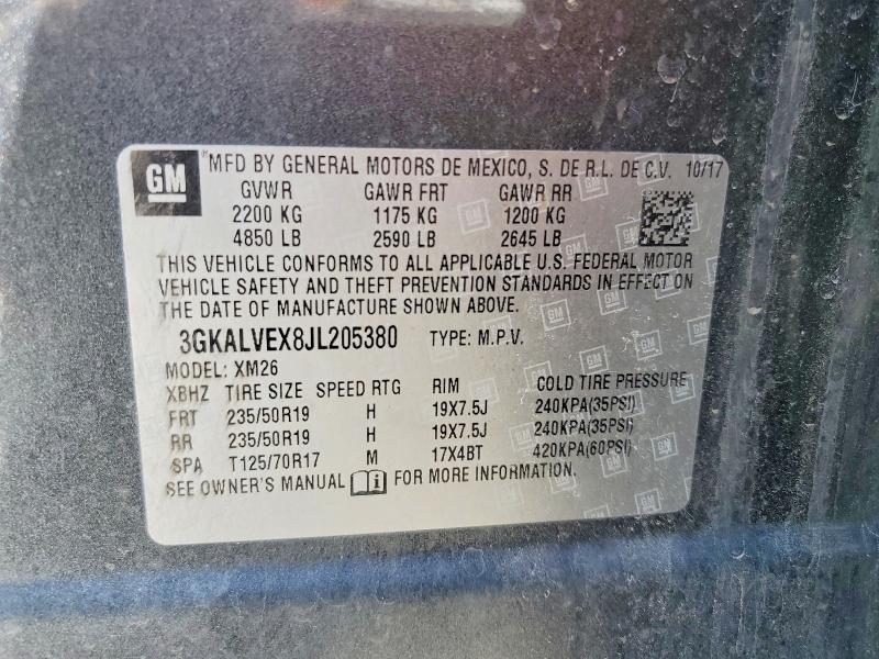 48793206 :رقم المزاد ، 3GKALVEX8JL205380 vin ، 2018 Gmc Terrain مزاد بيع