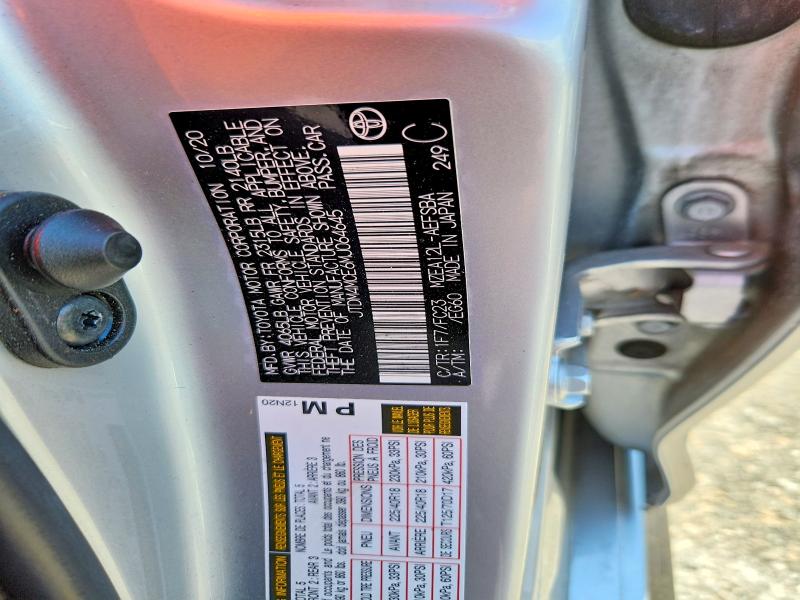 51354676 :رقم المزاد ، JTDM4MCE6MJ064645 vin ، 2021 Toyota Corolla مزاد بيع