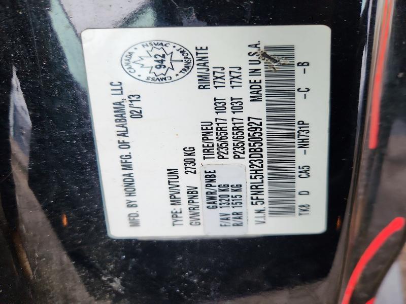 Продаж на аукціоні авто 2013 Honda Odyssey, vin: 5FNRL5H23DB505927, номер лоту: 49421466