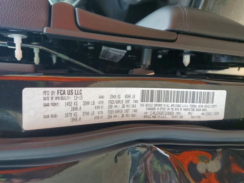 Продаж на аукціоні авто 2015 Jeep Grand Cherokee, vin: 1C4RJEAG9FC238823, номер лоту: 51613596
