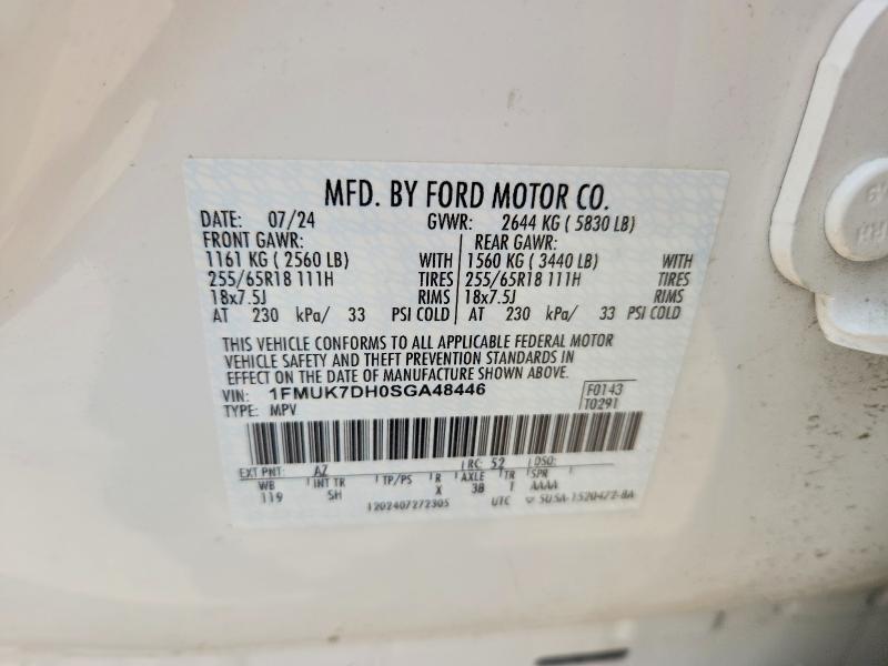 Aukcja sprzedaży 2025 Ford Explorer, vin: 1FMUK7DH0SGA48446, numer aukcji: 50342056