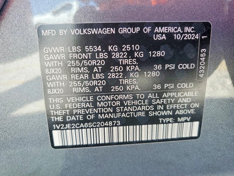 Продаж на аукціоні авто 2025 Volkswagen Atlas Cross Sport, vin: 1V2JE2CA6SC204873, номер лоту: 51418896