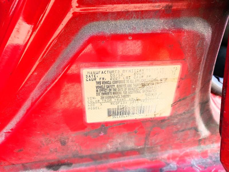 Продаж на аукціоні авто 2012 Nissan Sentra, vin: 3N1AB6AP4CL746281, номер лоту: 48740306