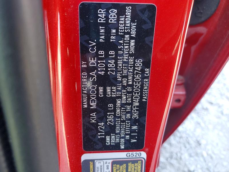 Продаж на аукціоні авто 2025 Kia K4, vin: 3KPFW4DE0SE067486, номер лоту: 48329056