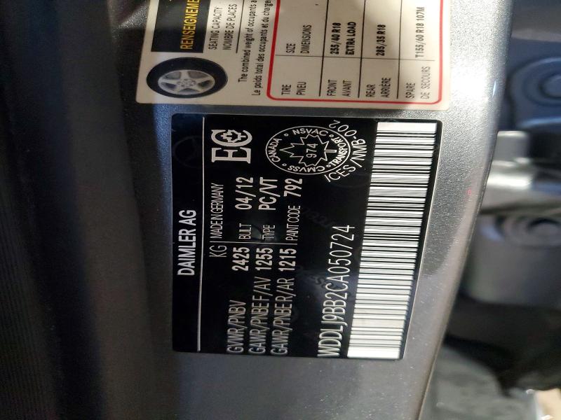Aukcja sprzedaży 2012 Mercedes-benz Cls, vin: WDDLJ9BB2CA050724, numer aukcji: 49576836