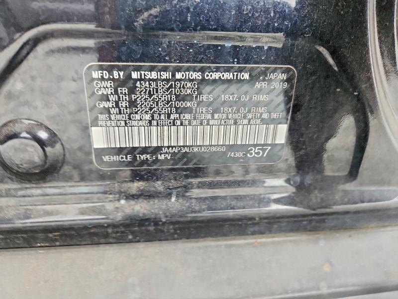 Продаж на аукціоні авто 2019 Mitsubishi Outlander Sport, vin: JA4AP3AU3KU028660, номер лоту: 49378376
