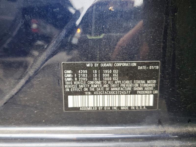 49947676 :رقم المزاد ، 4S3GTAC66K3724577 vin ، 2019 Subaru Impreza مزاد بيع