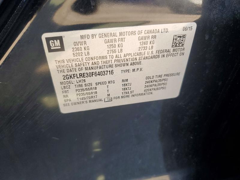 Aukcja sprzedaży 2015 Gmc Terrain, vin: 2GKFLRE30F6403716, numer aukcji: 48818086