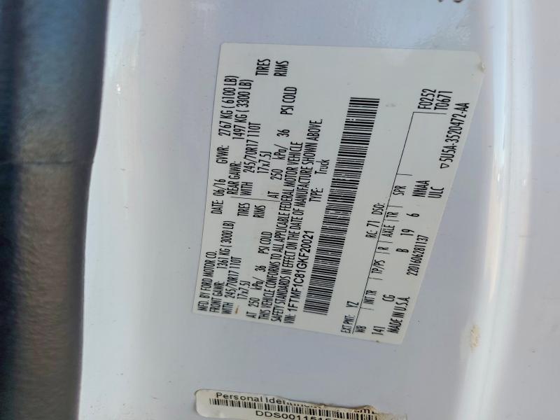 2016 Ford F150 მანქანა იყიდება აუქციონზე, vin: 1FTMF1C81GKF20021, აუქციონის ნომერი: 50617976