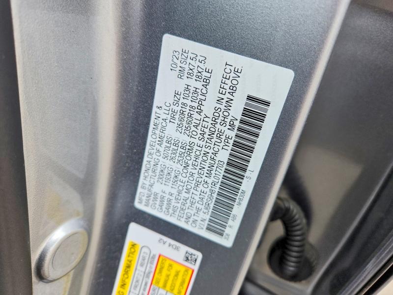 51360816 :رقم المزاد ، 5J6RS6H81RL017703 vin ، 2024 Honda Cr-v مزاد بيع