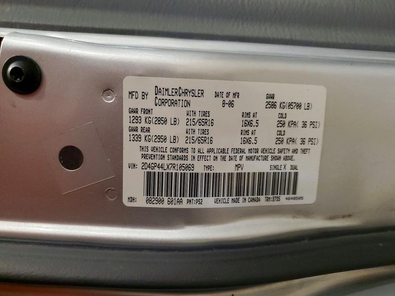 Aukcja sprzedaży 2007 Dodge Grand Caravan, vin: 2D4GP44LX7R105069, numer aukcji: 51071246