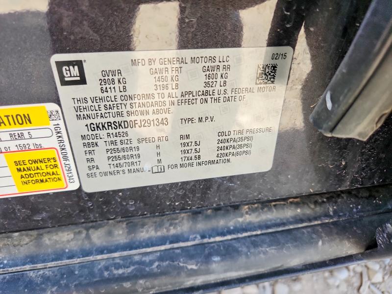 Продаж на аукціоні авто 2015 Gmc Acadia, vin: 1GKKRSKD0FJ291343, номер лоту: 49392586