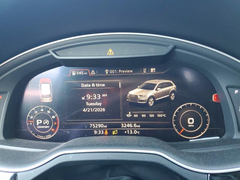 2019 Audi Q7 მანქანა იყიდება აუქციონზე, vin: WA1AAAF70KD046719, აუქციონის ნომერი: 50379106