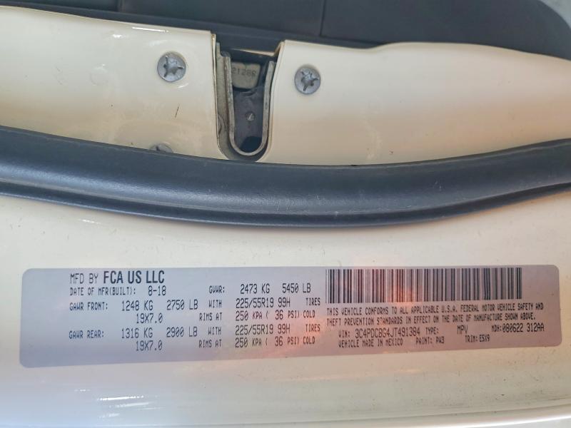 Продажа на аукционе авто 2018 Dodge Journey, vin: 3C4PDCBG4JT491384, номер лота: 49110026