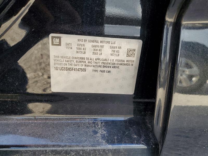 2015 Chevrolet Sonic მანქანა იყიდება აუქციონზე, vin: 1G1JC6SH5F4147569, აუქციონის ნომერი: 48430316