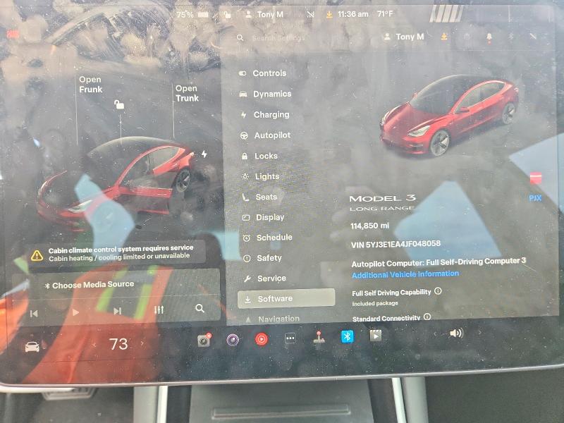 49045886 :رقم المزاد ، 5YJ3E1EA4JF048058 vin ، 2018 Tesla Model 3 مزاد بيع